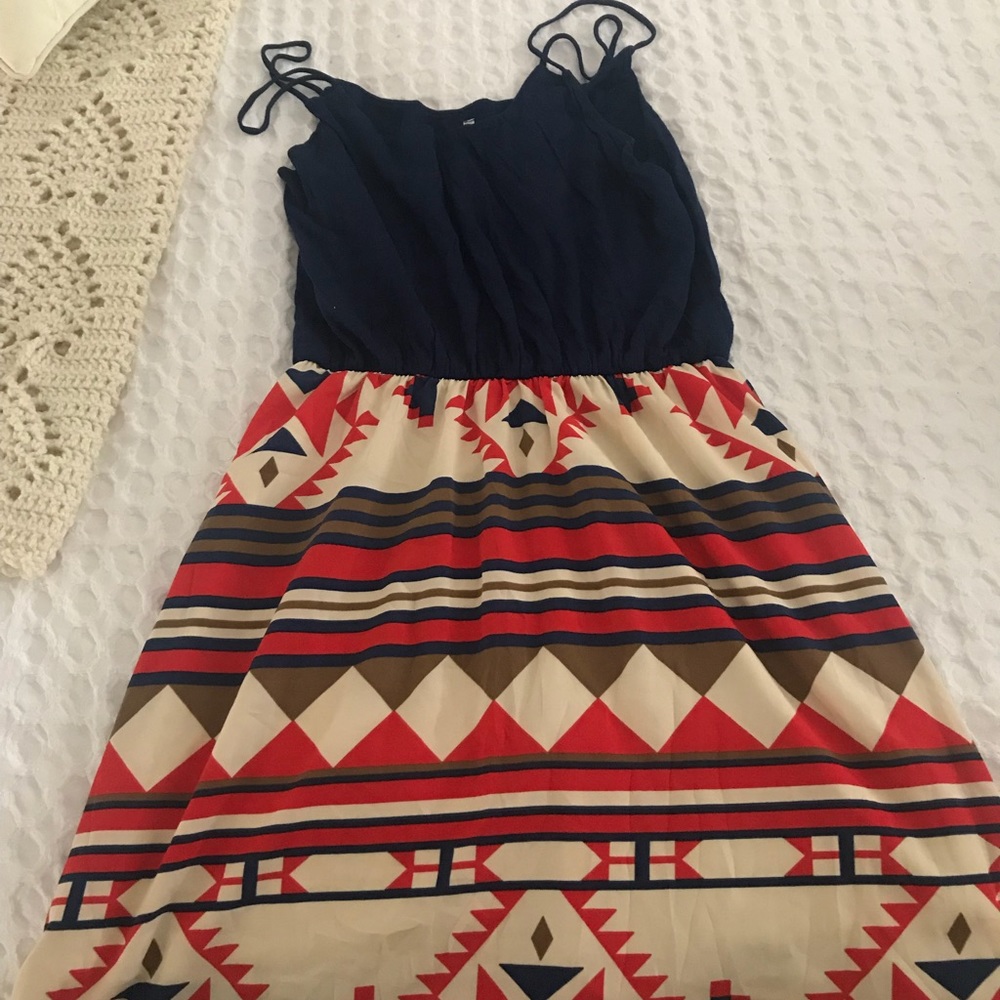 Aztec spaghetti strap dress
